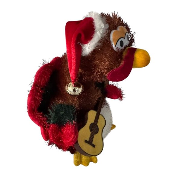 Turkey Christmas Ornament With Guitar & Santa Hat VIDEO - Picture 4 of 4